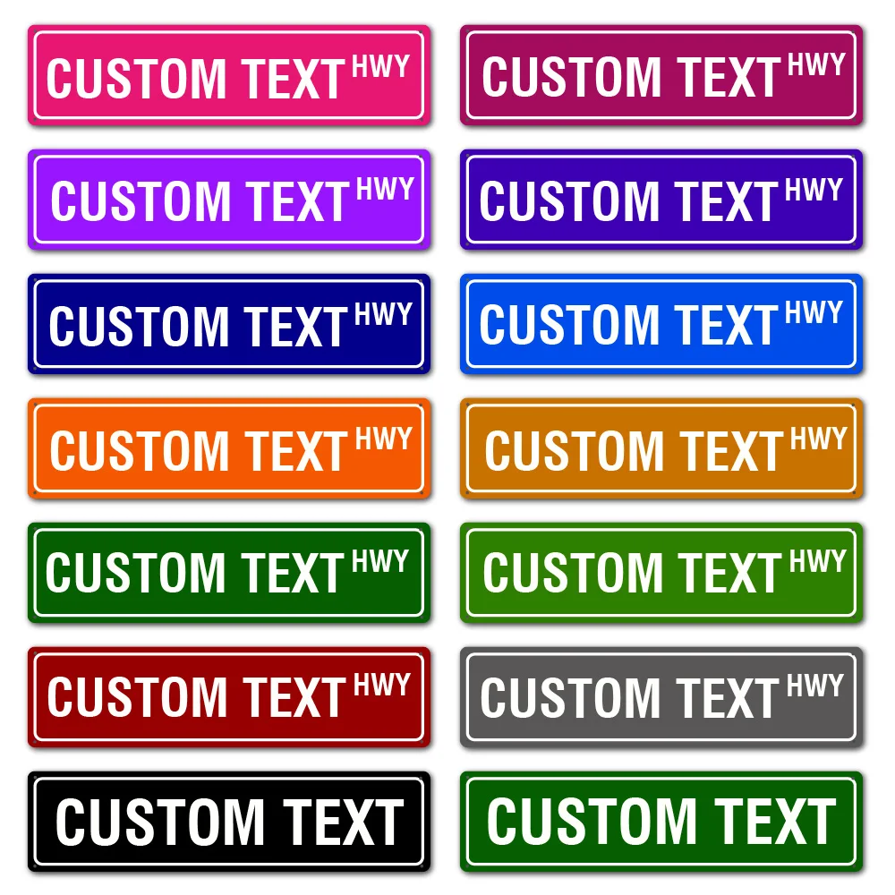 1pc Personalized Custom Highway Metal Street Sign Customized Novelty Street Sign for Indoor/Outdoor Use Easy to Install Street