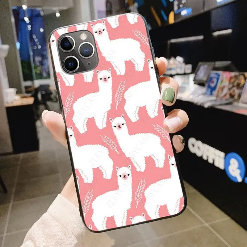 the alpaca animal coque phone cover for iPhone 15Pro 16pro 13PRO max 7 8 XR 14plus 11pro 12pro max 13mini SE 2020 cases funda