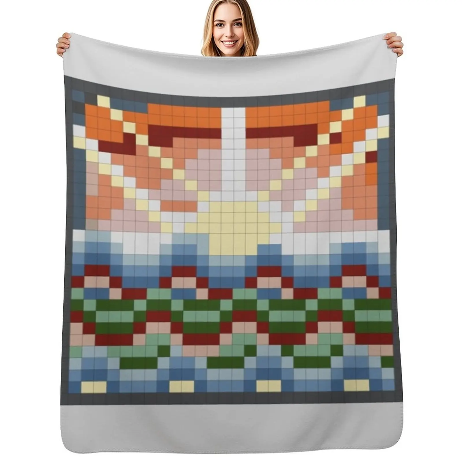 

Mosaic Throw Blanket Summer Cool Breathable Blanket for Sleeping