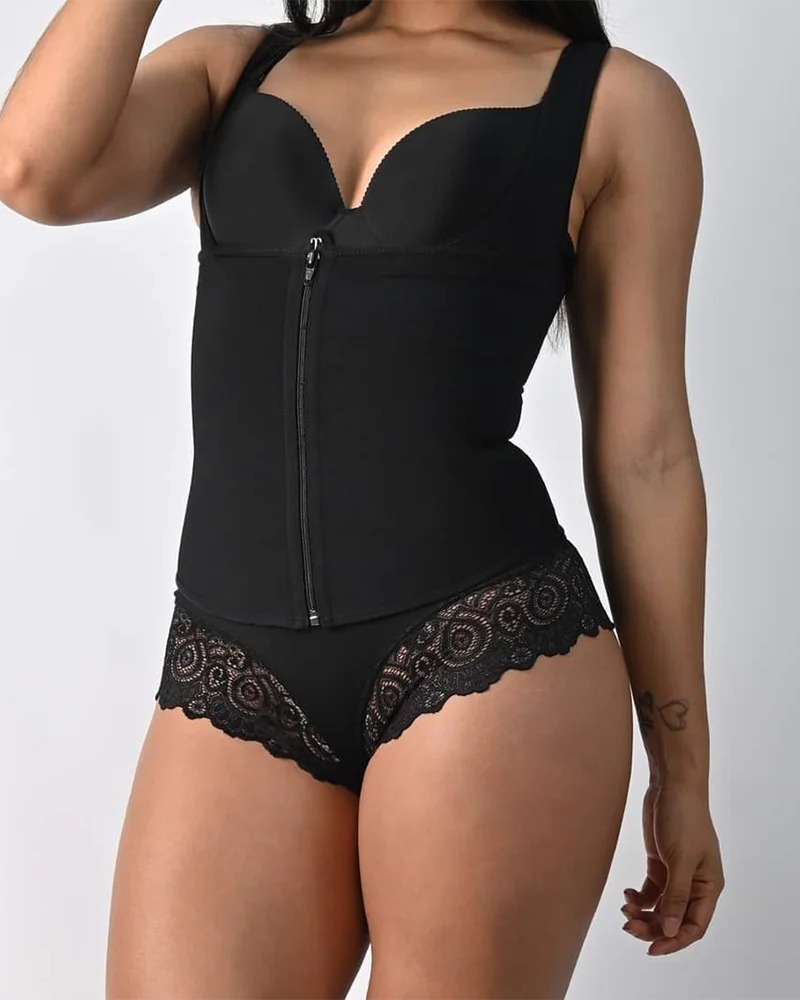 

Modeling Postpartum Triangle Shapewear Slim Fit Front Breasted Medium Shaped Seamless Thong Body Shaper Fajas Colombianas