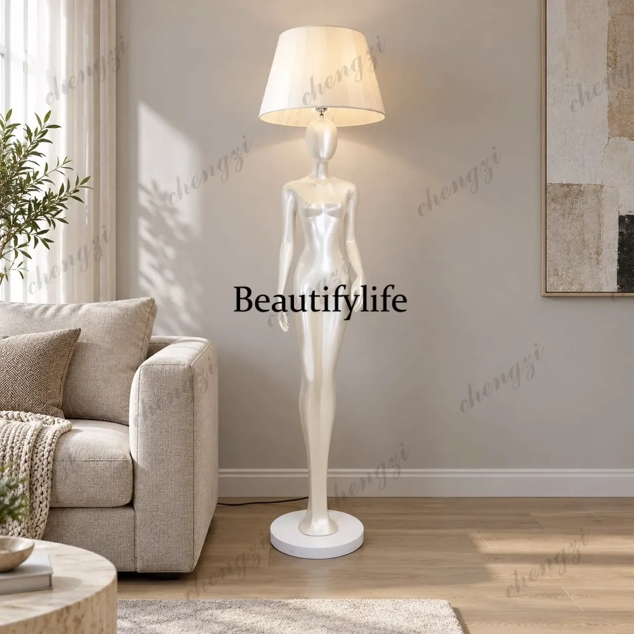 a55 Floor lamp living room bedroom decorative lamp modern simple vertical eye protection lamp art sculpture ornament