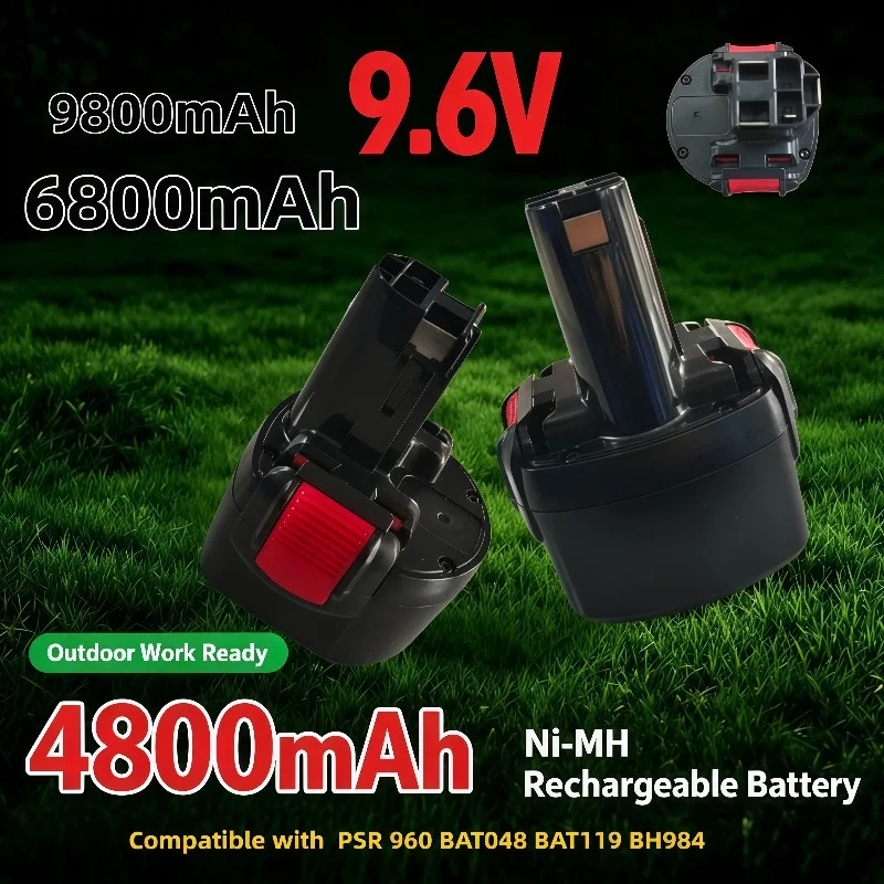 9.6V 4800/6800/9800mAh Ni‑MH Battery Pack Replacement For PSR 960 BH984 BAT048 BAT119 Power Tools