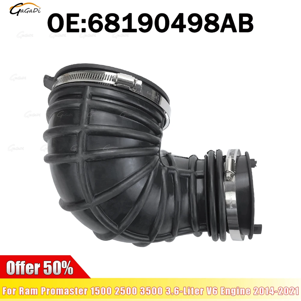 For Ram Promaster 1500 2500 3500 3.6L V6 2014-2021 68190498AB Air Cleaner Intake Hose Duct Tube Auto Replacement Spare Parts