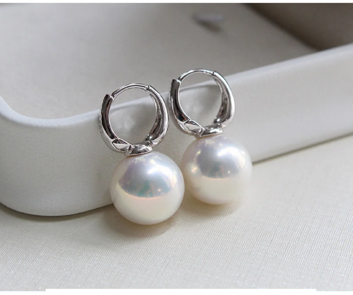 

Красивые серьги AAAA10-11 мм 11-12 мм 12-13 мм Натуральный белый круглый жемчуг Серьги 925s