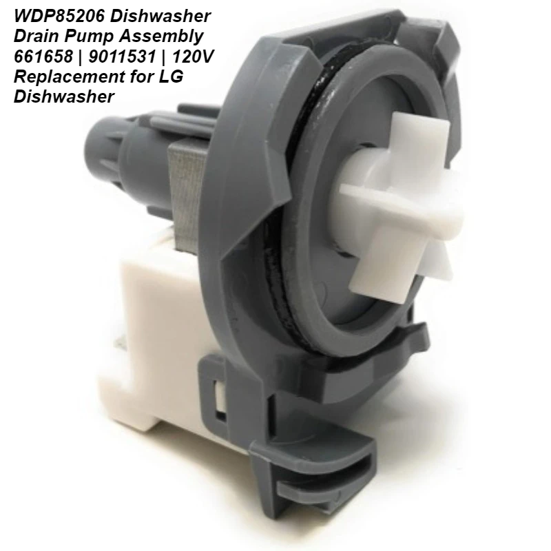 

WDP85206 Dishwasher Drain Pump Assembly 661658 | 9011531 | 120V Replacement for LG Dishwasher