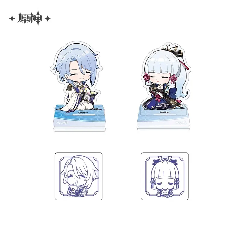 

Anime Game Genshin Impact Official miHoYo Original Authentic Ayato Ayaka Acrylic Stand Set Seal Ornament Halloween Gift in stock