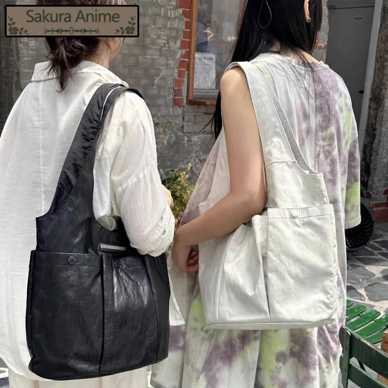 Sweet Cool Y2k Aesthetic Punk Women's Handbags Grunge Pleated Pockets Tote Bags Casual Office Lady Shoulder Underarm Bag Fashion