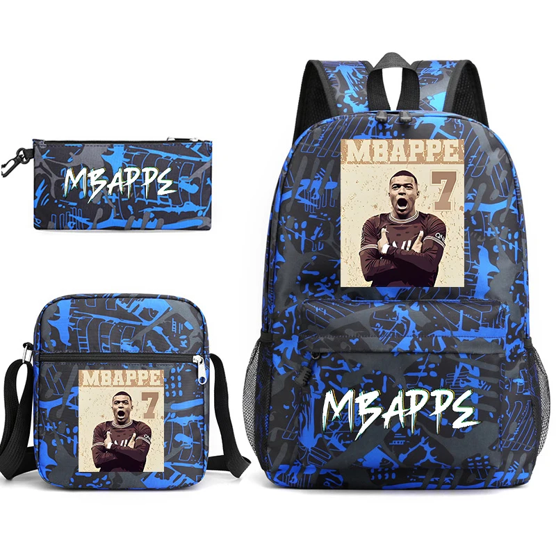 Mochila Jovem Conjunto, Bolsa Escolar Estudante, Bolsa de Ombro, Lápis, 3 Pcs