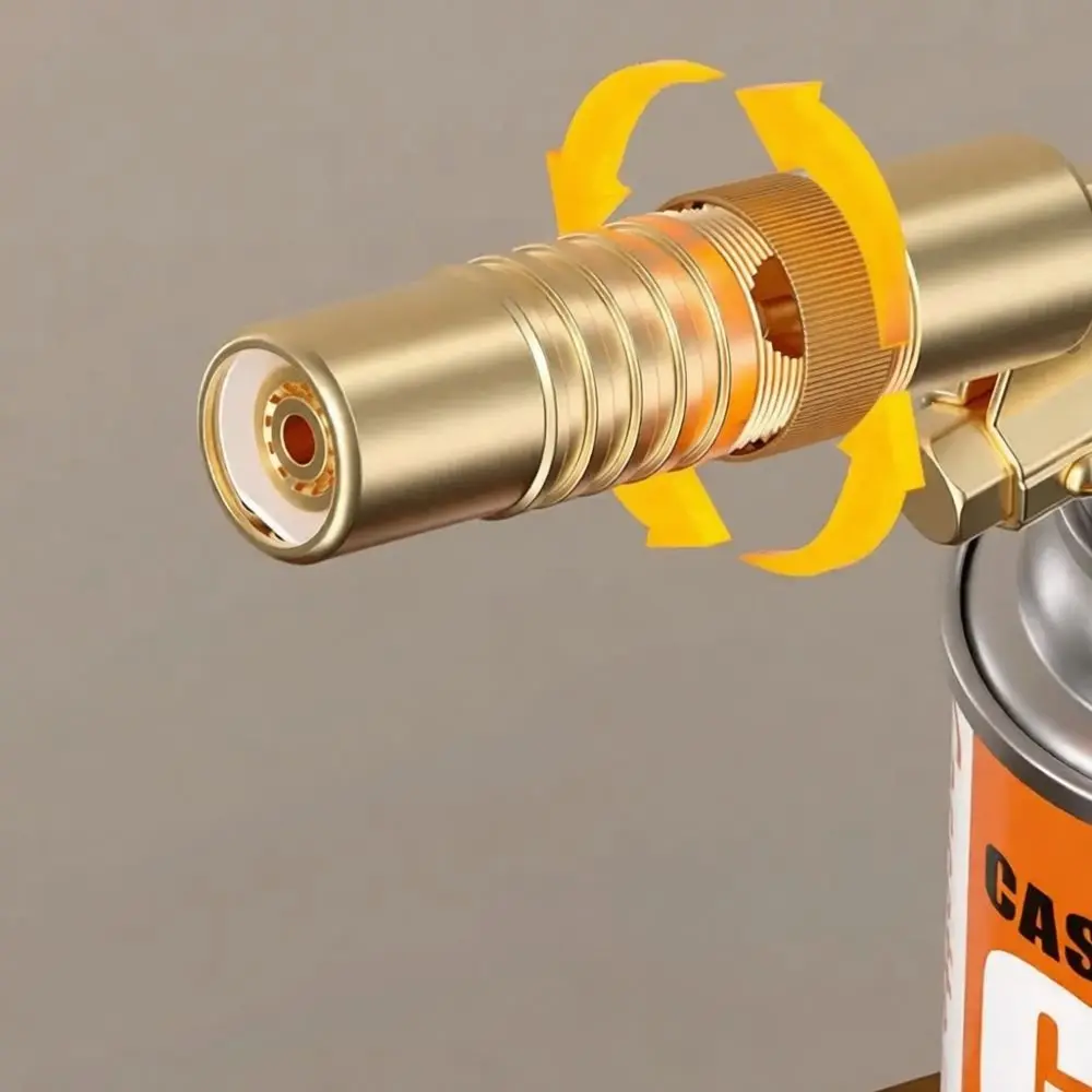 Outdoor BBQ Gas Torch Metal Ignition Tool Portable Camping Fire Starter Adjustable Flame Culinary Cooking Head