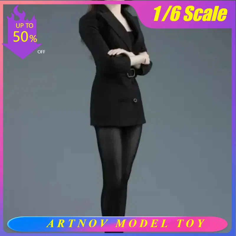 1/6 Slim Business Office Uniform Set Pantyhose Corset High Heels fit for 12