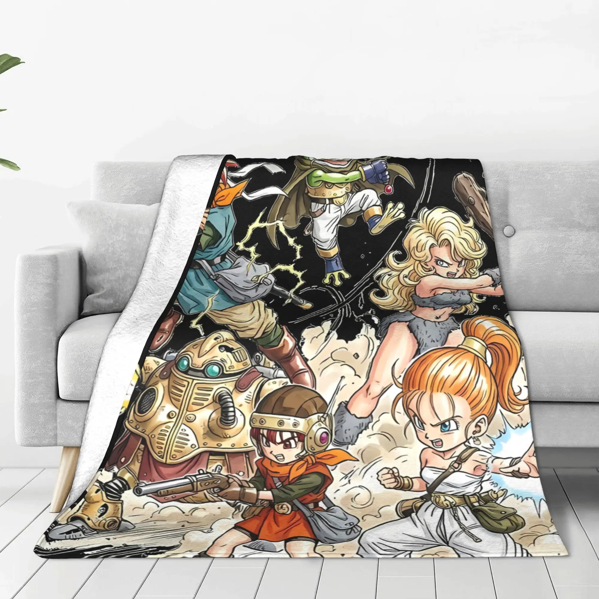 1PC Home Cute Room Decor Epic Time Blanket Throw Blanket Chrono Trigger Novelty Warm Blanket All Season
