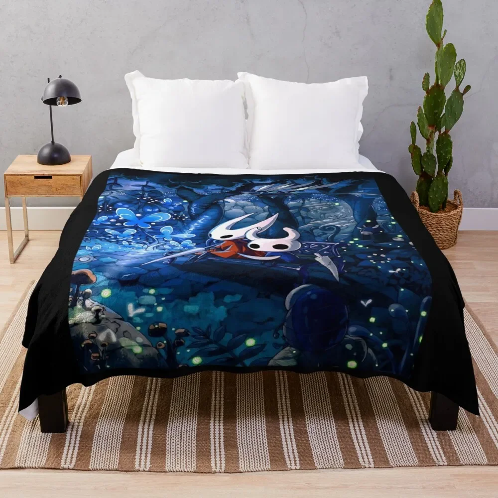 

hollow knight Throw Blanket For Sofa Thin Bed Fashionable Flannel Sofa Quilt Blankets