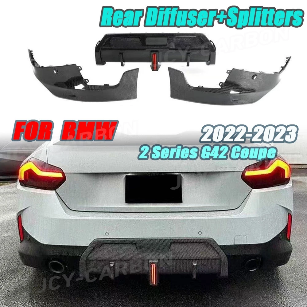 

Real Carbon Fiber Car Rear Diffuser Splitters Body Kits For BMW 2 Series G42 Coupe 2022 2023 Car Modification Tuning Accessories