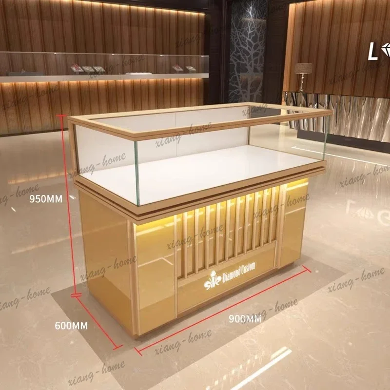 YJ Counter Mobile Jewelry Cabinet Silver Display Creative Jewelry Cabinet Support High Living Room Furniture Joalheira XYZBG50