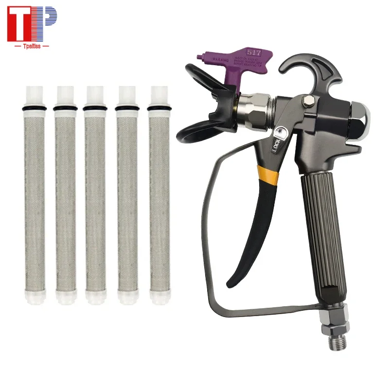 Tpaitlss  New High Quality Airless Spray Gun,Filter with 517 Spray Tip with 5 Filters,For Electric Airless Paint Sprayers