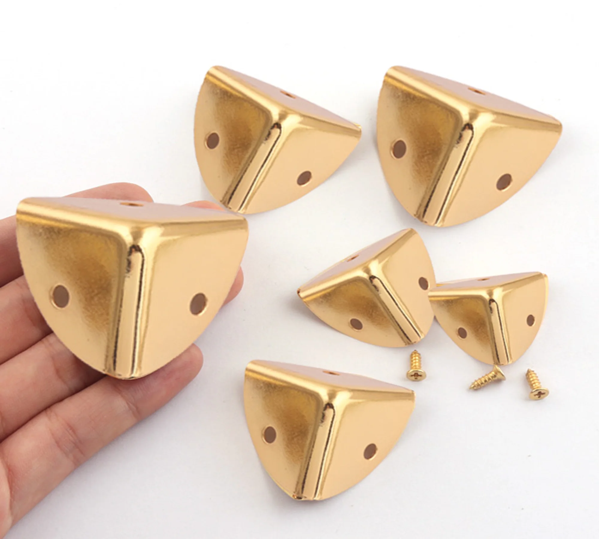 19/22/26/29/31/36mm Gold metal Corner protection corners vintage Box corner Decorative wood corner book corner Corner clip-4pcs