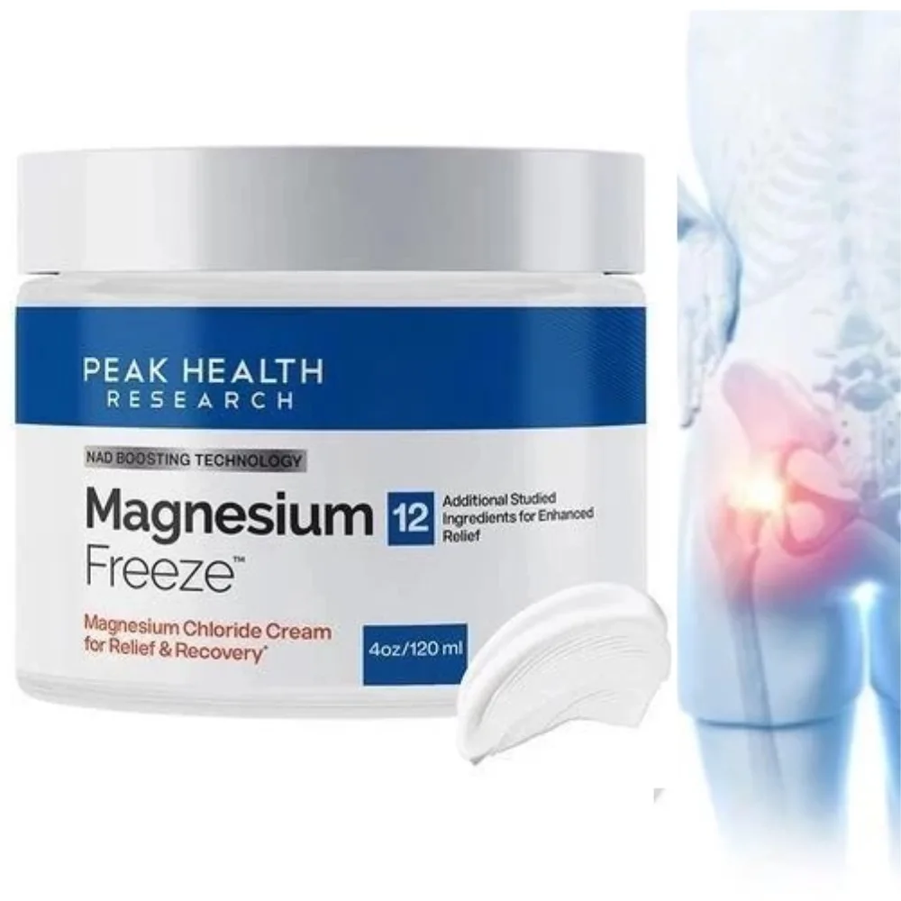 NAD Boosting Technology Magnesium Chloride Cream Niacinamide For Joints Knee Hip Foot Peak Health Research Relief Recovery Cream