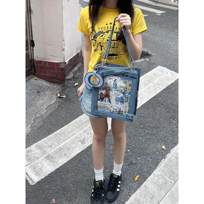 

Новая японская милая кавайная сумка для куклы Itabag, двумерная сумка для девочек, студенческая сумка через плечо JK, крутая женская сумка на плечо в стиле Genjuku202