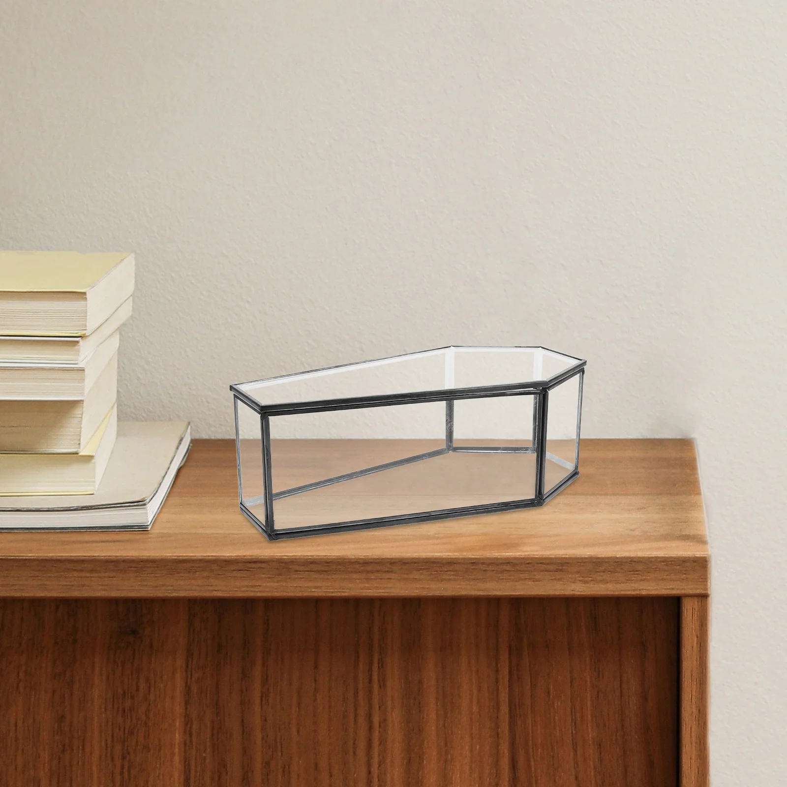 

Halloween Coffin Candy Box Elegant Glass Trinket Case with Lid Unique Decorative Display Box for Gifts and