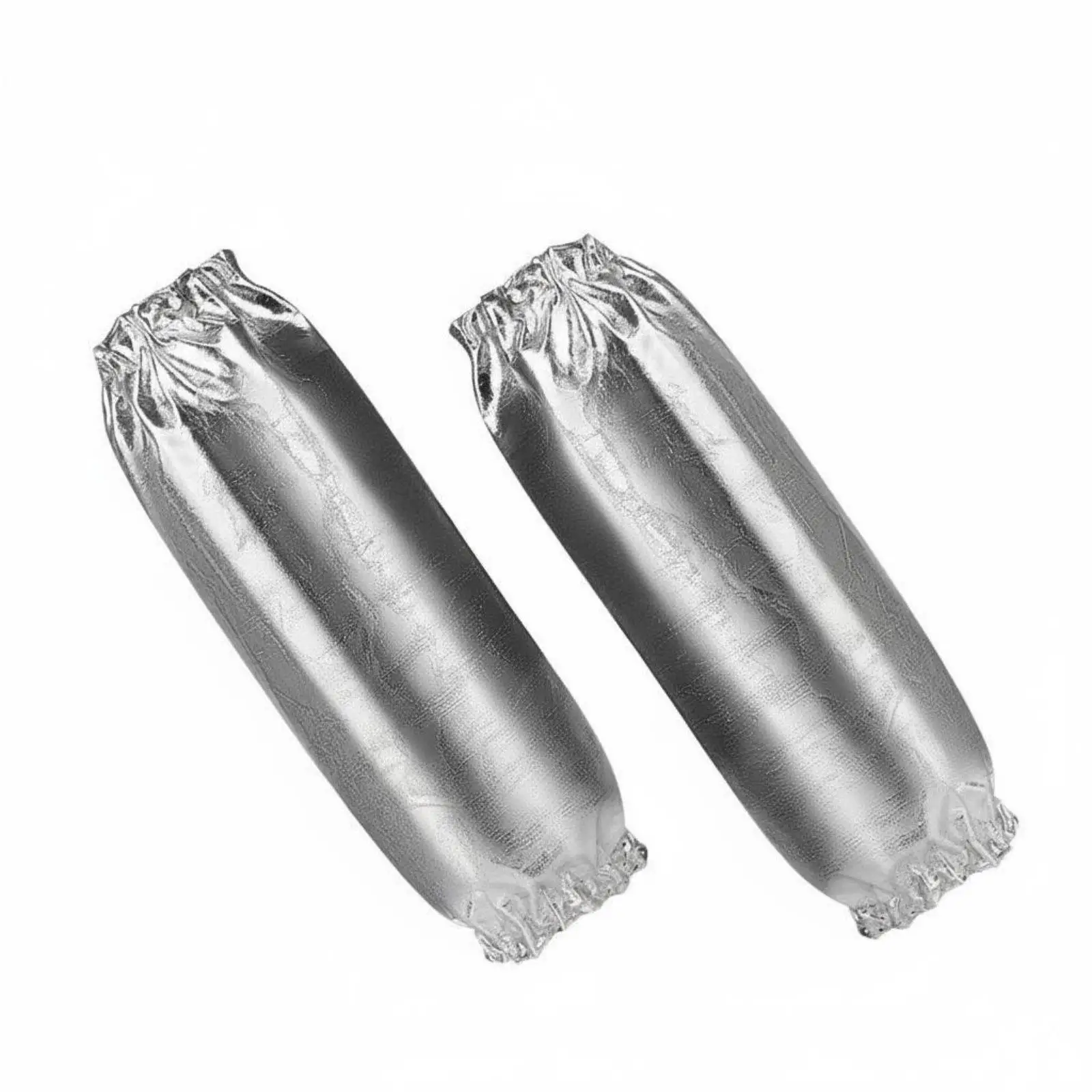 2 Pieces Aluminized Sleeves Spark-Shielded High Temperature Guarding Sleeves Retardant Aluminum Foil Arm Guards for Foundry