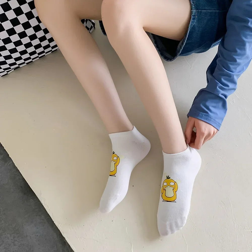 5 paires de chaussettes Pokémon pour enfants, boîte cadeau, accessoires Anime Pikachu Harajuku, nouveau essentiel