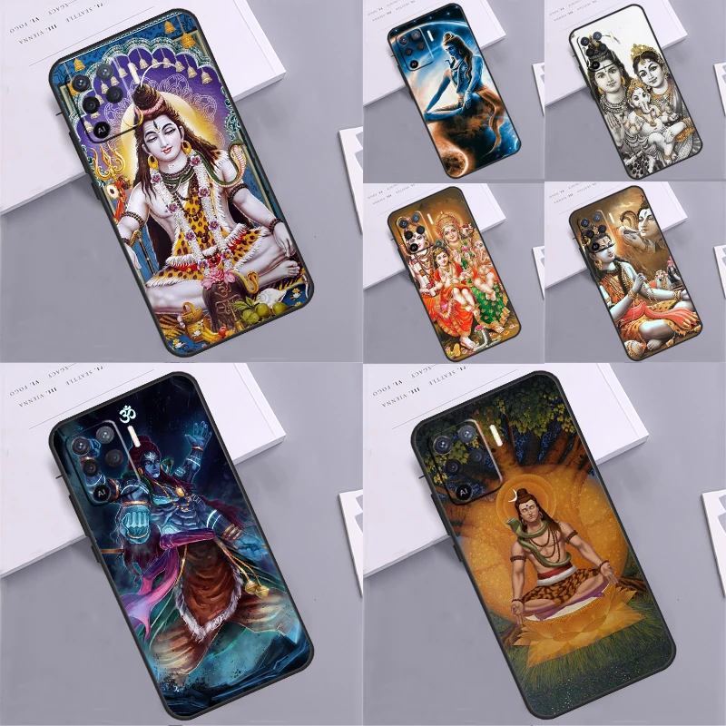 God Diety Hindu Ganesha Shiva Case For OPPO A76 A96 A78 A98 A15 A16 A17 A77 A94 A74 A53 A54 A57 S A5 A9 A91 A93 A52 A72