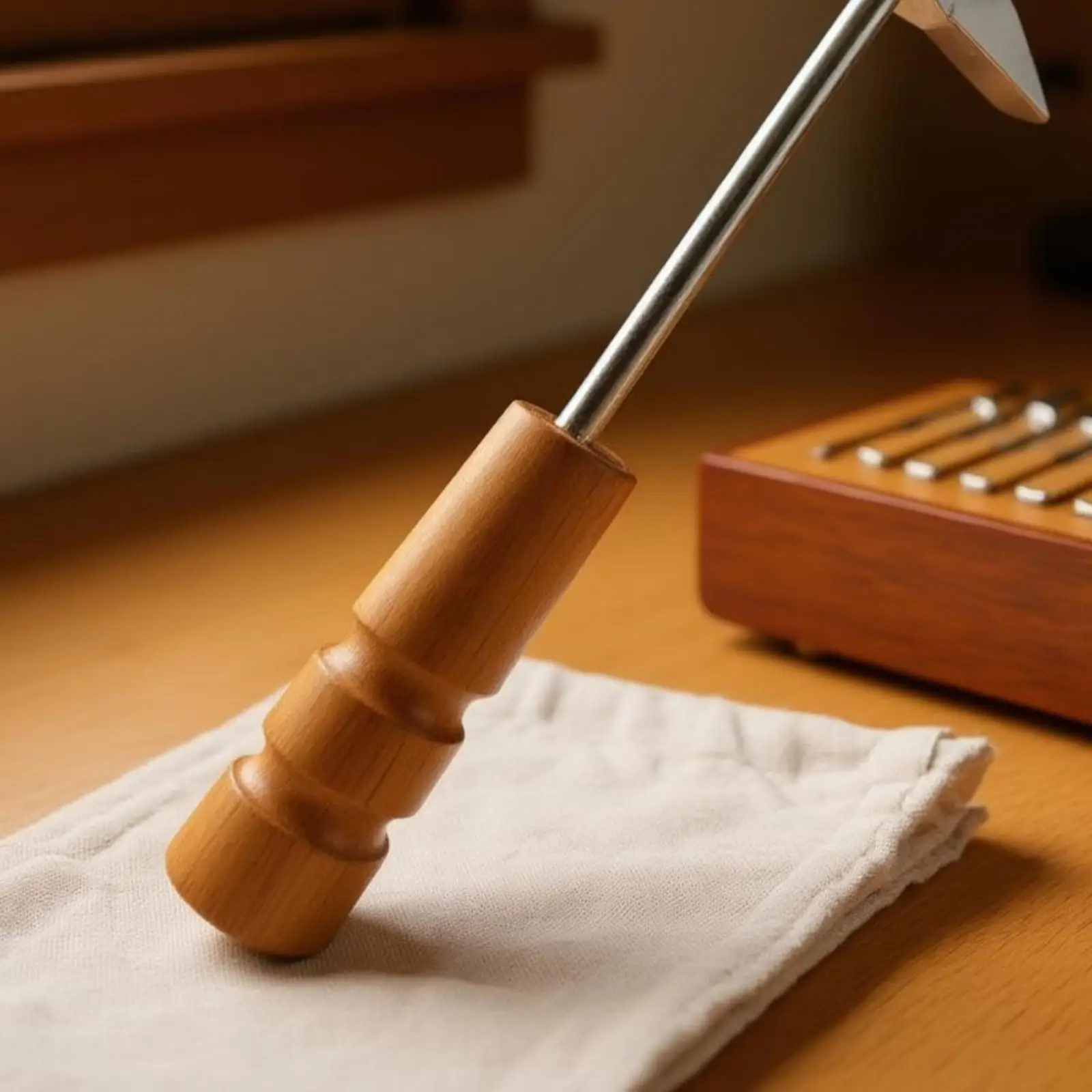 Mini Kalimba Tuning Hammer with Zinc Alloy Handle Finger Piano Tuning Tool for Hand Piano Adjustment