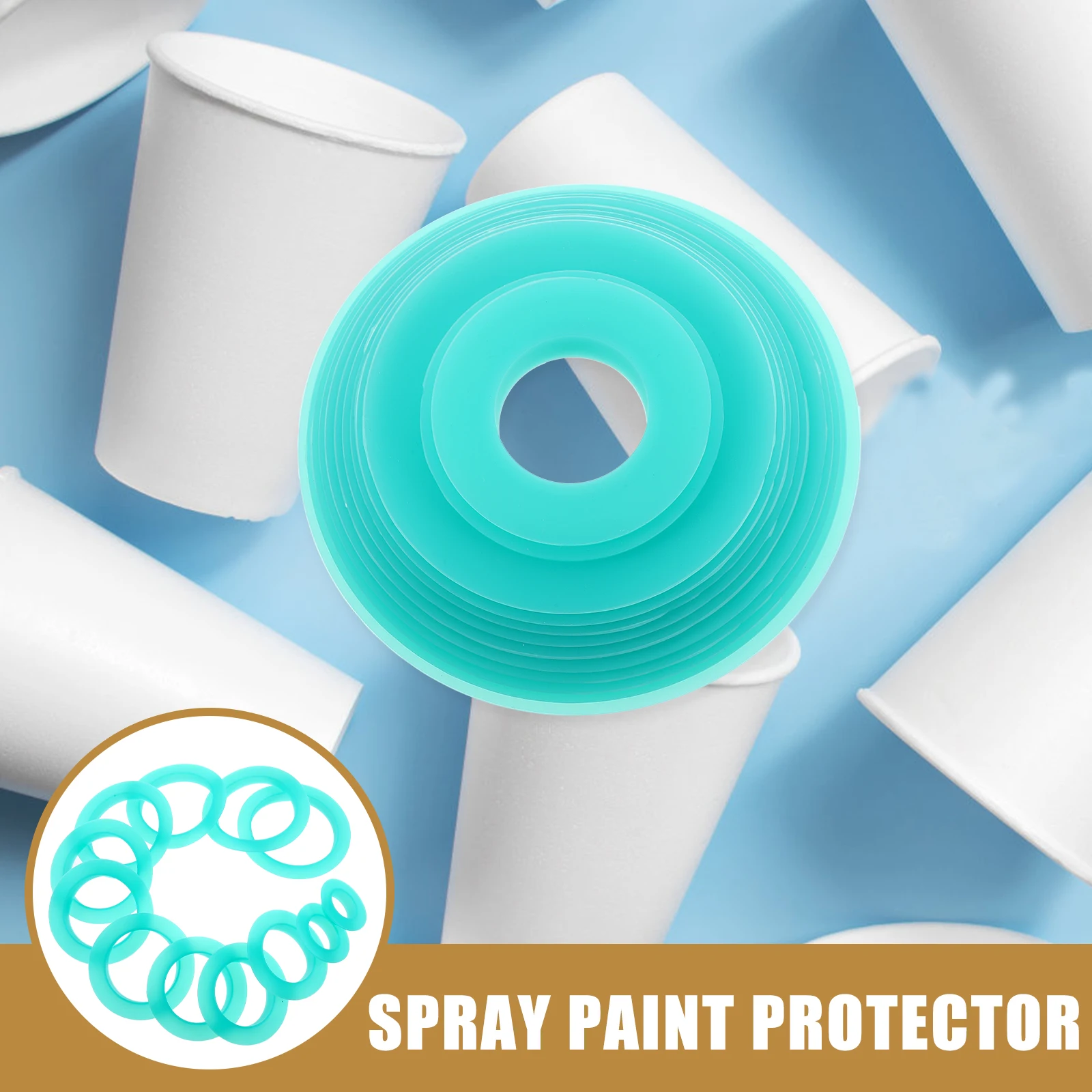 

12 Pcs Shield Silicone Protective Cover Epoxy Protection Silica Gel Tumbler Protector