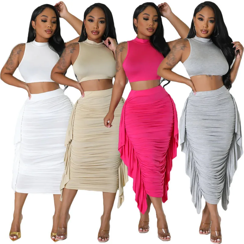 two piece set for women sets women 2 piece summer 2 pieces outfits birthday outfit woman tops skirts wholesale clothes 2023