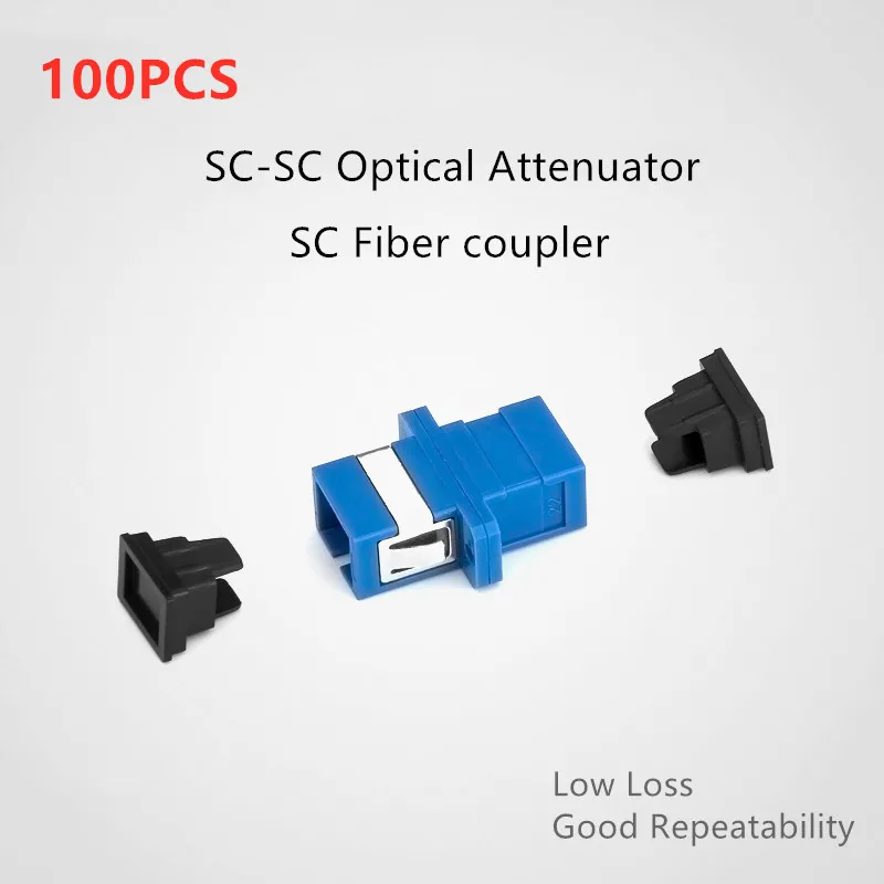 

25-100PCS SC/UPC Single Mode Optical Fiber Connector Flange Head Coupler Square joint Adapter,Fiber Optic Flange Attenuator