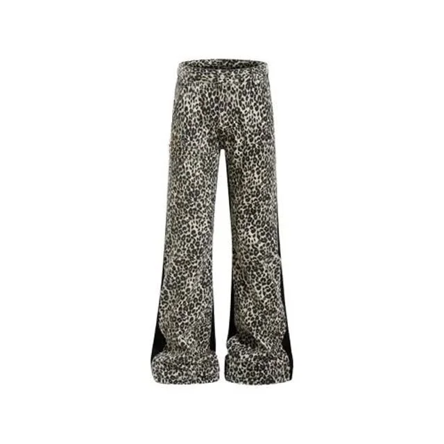 Slimming High Waist Flared Jeans Mr. WH Summer Vintage Double Layered Spots Design Sense Advanced Visuals Slimming Denim Jeans