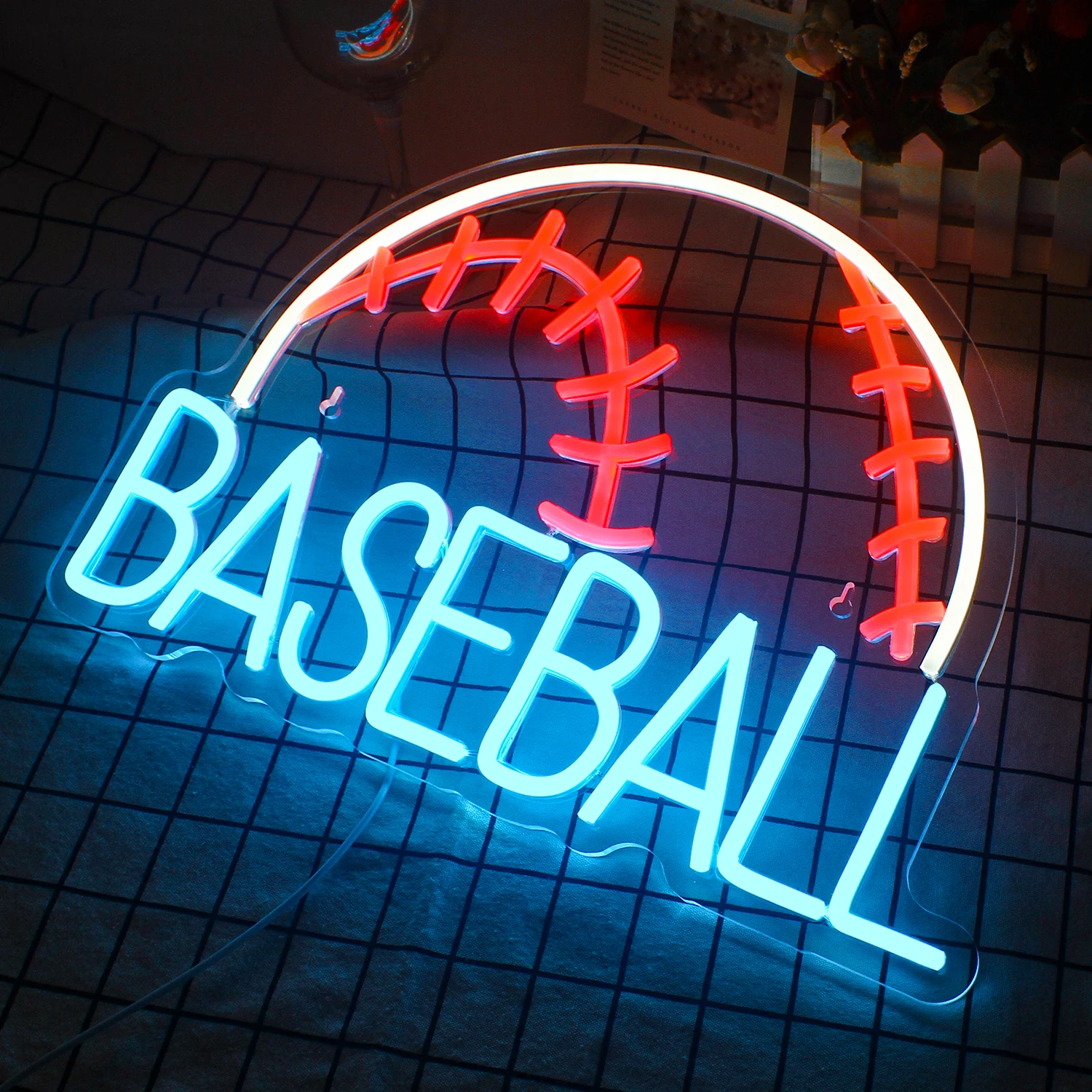 Baseball Neon Sign Sport Led Sign Ball Neon Light Wall Decor USB Powered for Bedroom Shop Living Room Sport Club Kids Gift Neon