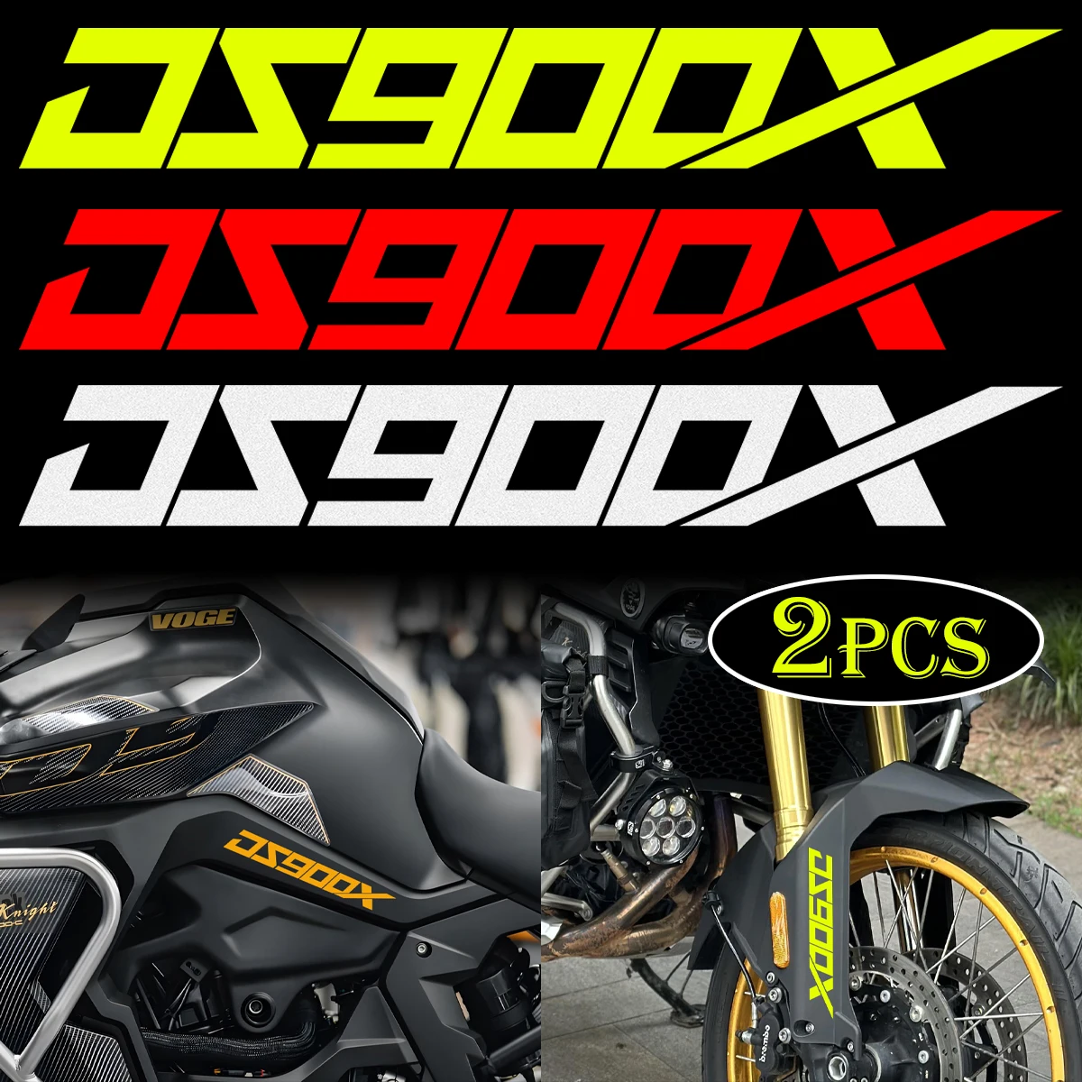 2PCS Motorcycle Stickers Waterproof Vinyl Decals Moto Body Fuel Tank Tail Box Accessories For VOGE Voge DSX 900 900 DSX DS900X