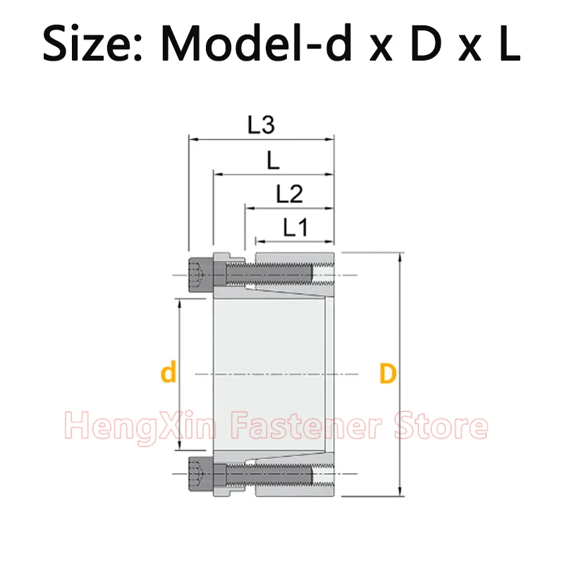 1PCS d=19-65mm Z3A Expansion Sleeve Keyless Bushing Connection Tension Shaft Locking Assembly Device Coupling Diaphragm Disk