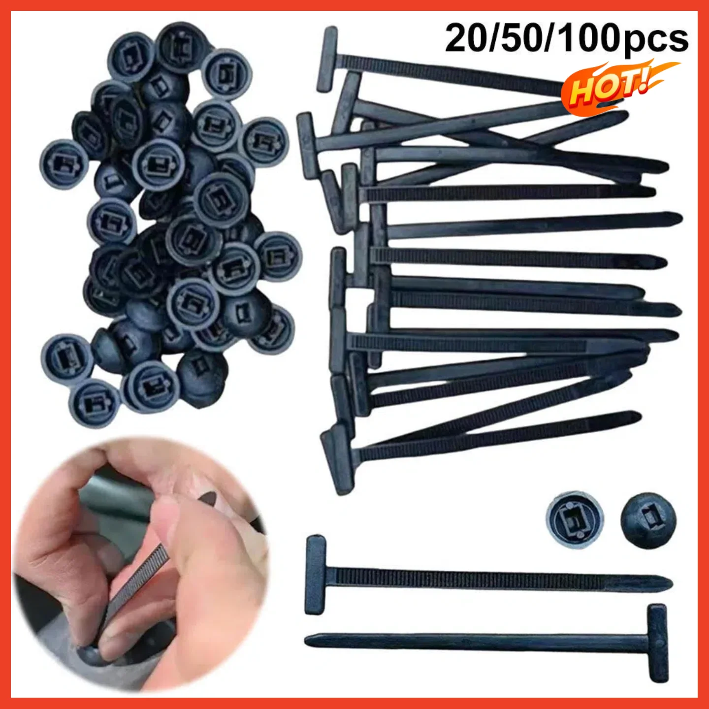 

10-100 шт. нейлоновая сверхмощная универсальная пряжка для кабельной стяжки, самоблокирующийся нейлоновый держатель на молнии, крепеж для ремонта крыльев автомобиля