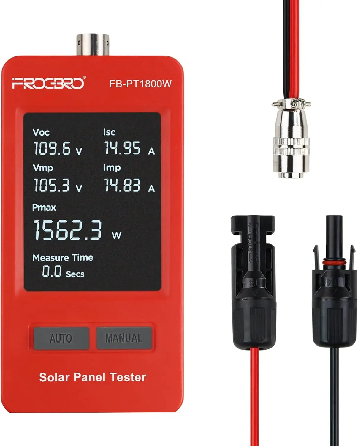 Tester per pannelli solari da 1800 W con display OLED MPPT e HD per diagnostiche fotovoltaiche