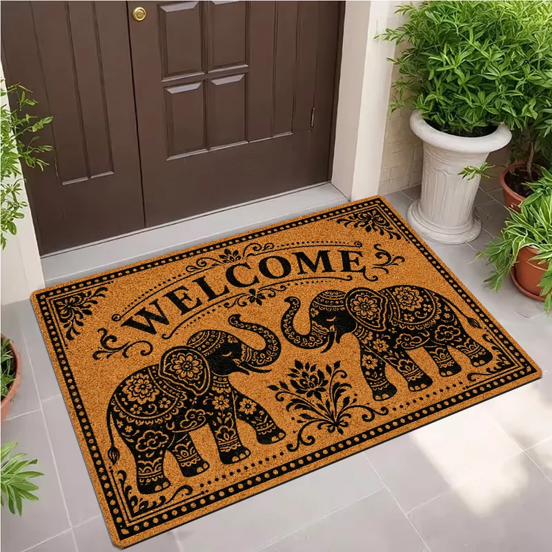Whimsical spring decoration rug with rabbit gnome motifs suitable for dance studio waiting areas and gym lounge spaces