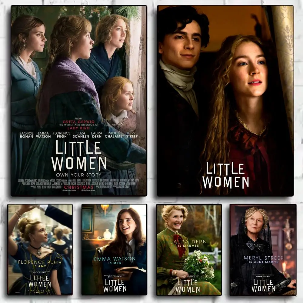 Movie L_Little Women Poster Decorative Wall Art Stickers Mural Photo Print for Home Living Room Hallway Decor Gift