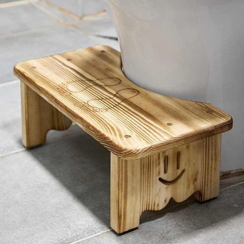 Household toilet Footrest Stool aesthetic design portable wooden toilet stool Children adults reposapiés Bathroom furniture
