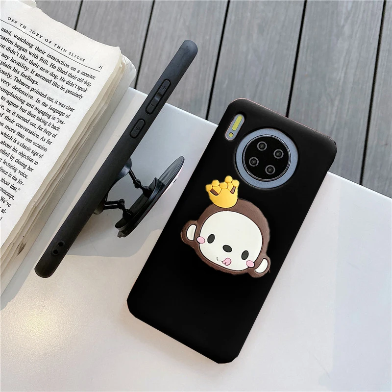 Cute Ice Cream Phone Bracket Case for Motorola Moto G9 G8 G7 G6 One Action Vision Marco Fusion Fruit Ring Finger Holder Cover