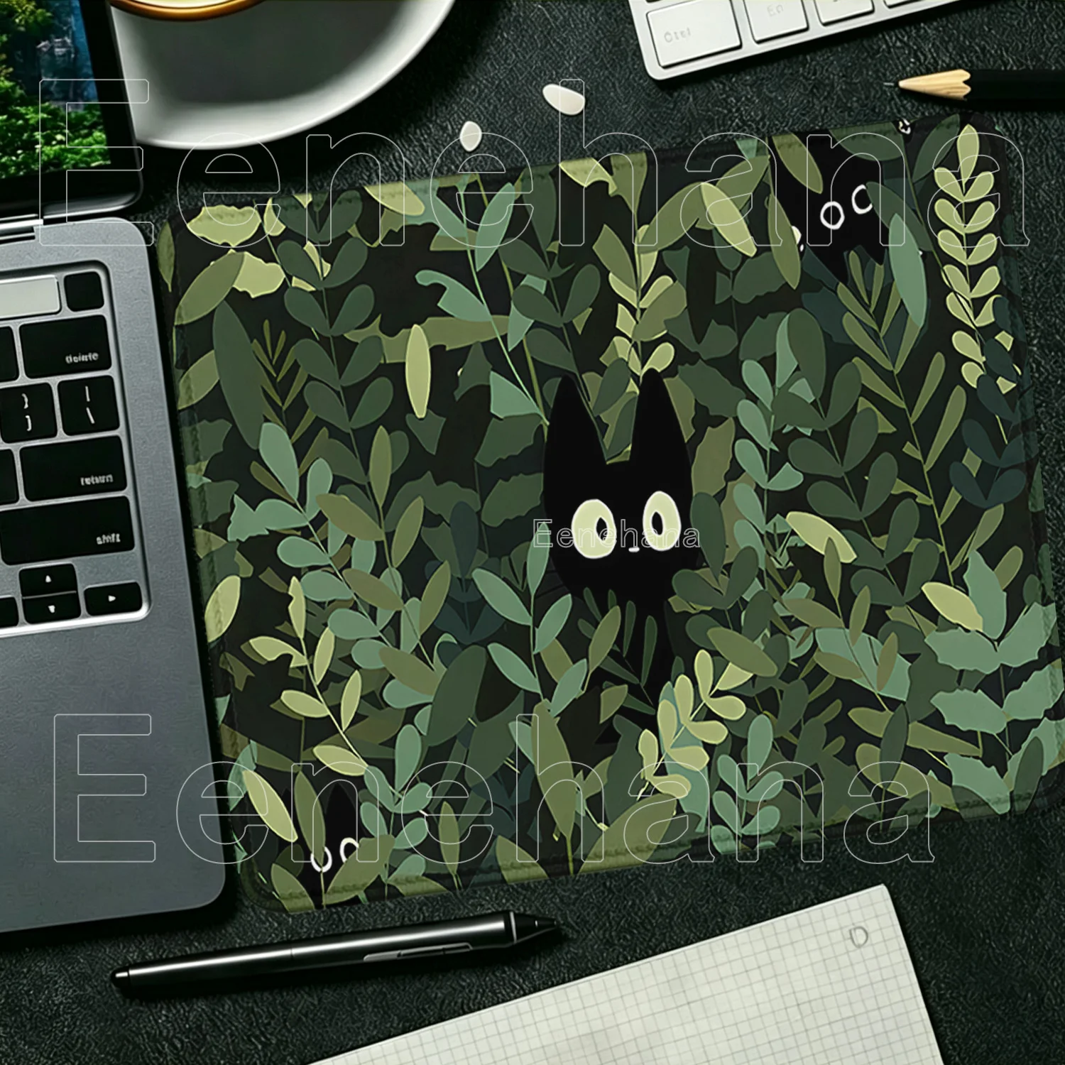 Small Size Mouse pad Green Nature Mouse Pad Cute Cats Gaming Accessorie keyboard Mat Kawaii Mousepad Aesthetic Computer Desk Mat