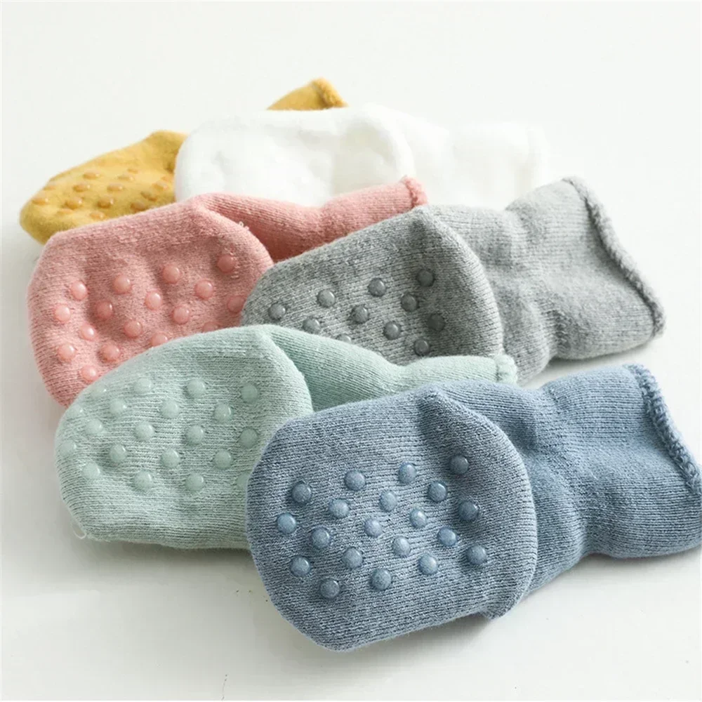 0-12Months Winter Warm Baby Socks Cartoon Animal Newborn Infant Baby Boy Baby Girl Cotton Socks Anti Slip Floor Socks Leg Warmer