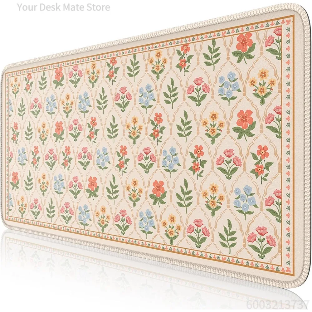 Large mouse pads, floral table MATS, anti-slip desktop computer game accessories, suitable for families and gamers, washable
