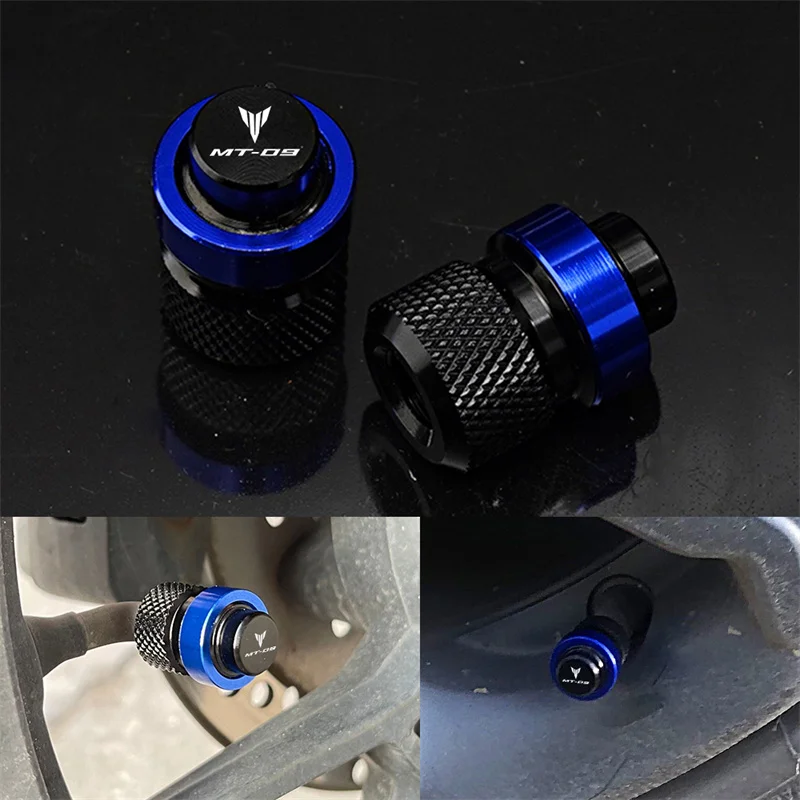 Acessórios para motocicleta tampas da haste da válvula do pneu da roda cnc tampas herméticas para yamaha Mt-09 mt09 fazer fz6 xj6 r15 tmax ys125 xtz125