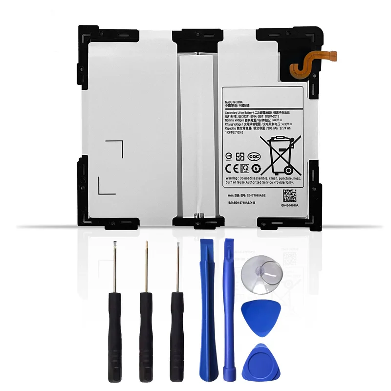 EB-BT595ABE 7300mAh Battery Applicable to Samsung Galaxy Tab A 10.5 T590 T595 T597 SM-T590