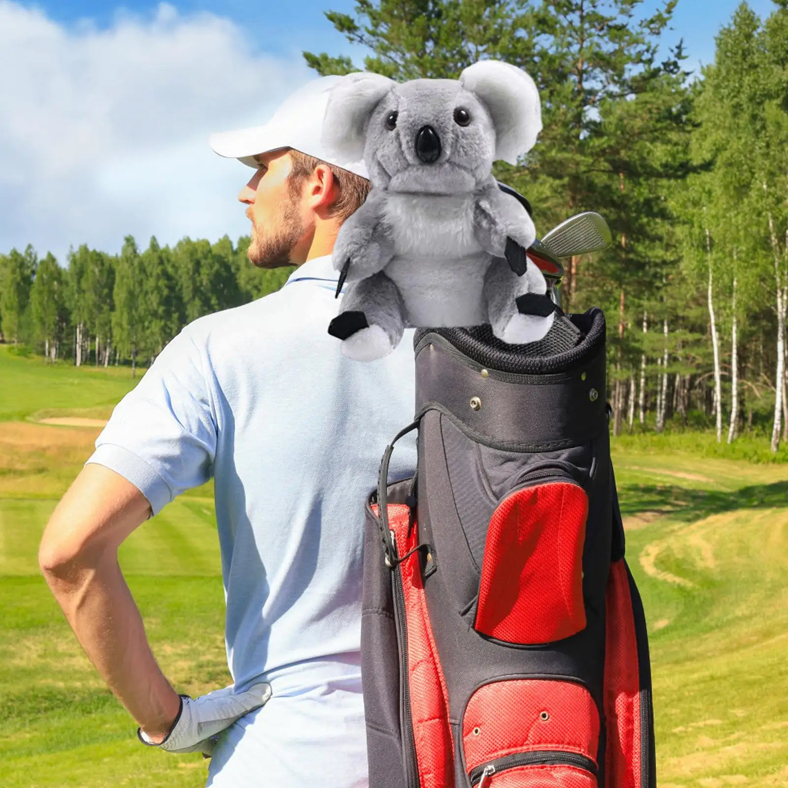 أغطية رأس نادي الجولف إكسسوارات رياضية لطيفة من القطيفة أغطية رأس لسائقي الجولف البقرة للغابات الممر مطرقة القيادة في الهواء الطلق