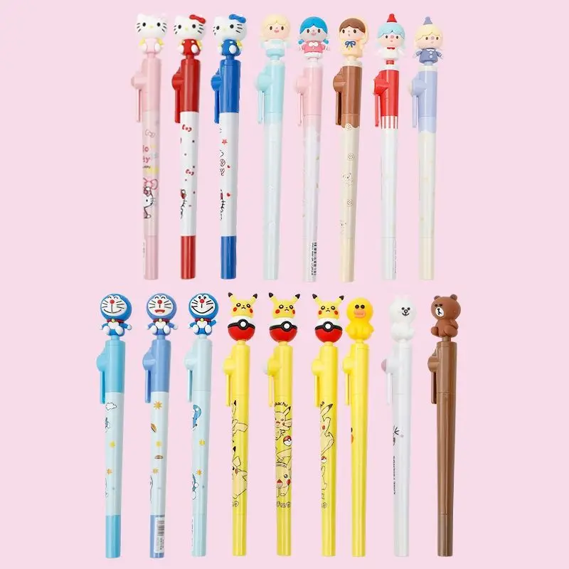 TAKARA TOMY Gel Stift Grundschüler Rotierenden Dekompression Niedlichen Cartoon Hallo Kitty Unterschrift Stift Wasser Stift