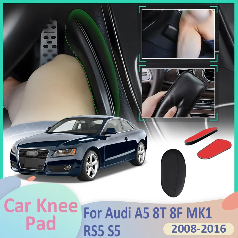 

For Audi A5 8T 8F MK1 RS5 S5 2008~2016 2010 Car Leg Knee Pads PU Foot Lether Center Control Elbow Cushions Auto Armrest Interior