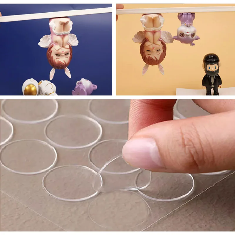 56-280Pcs Double Sided Sticky Dots Tape No Trace Tape Self Adhesive Dots Stickers for Poster Festival Wall Hanging Decor 10MM