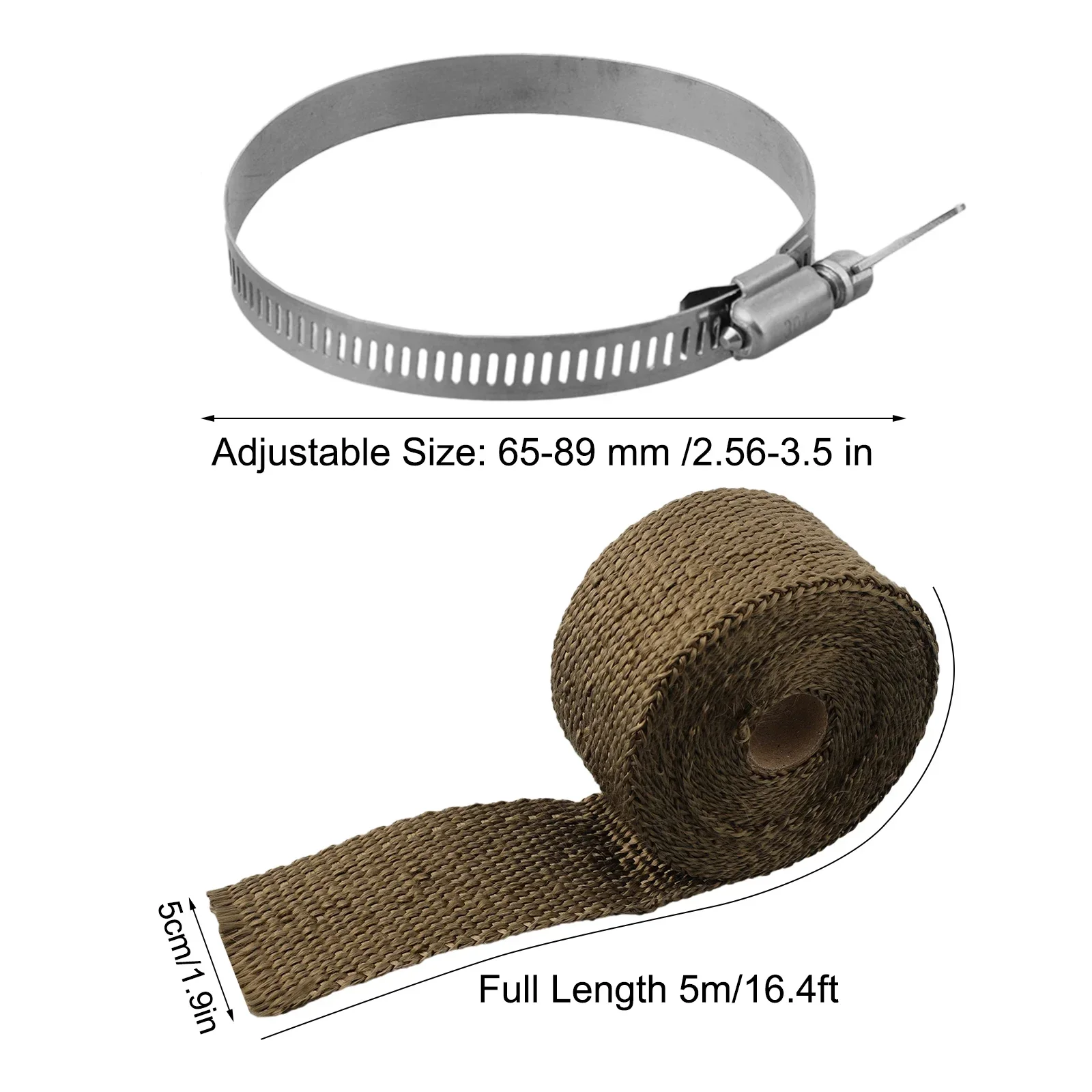 

Fireproof Ribbon for DIY Tent Stove Secure Installation with Adjustable Clamps Prevents Heat Loss Wraps Gear Components